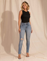 Body Feminino Cavado preto texturizado com brilho | 50716 - TXC