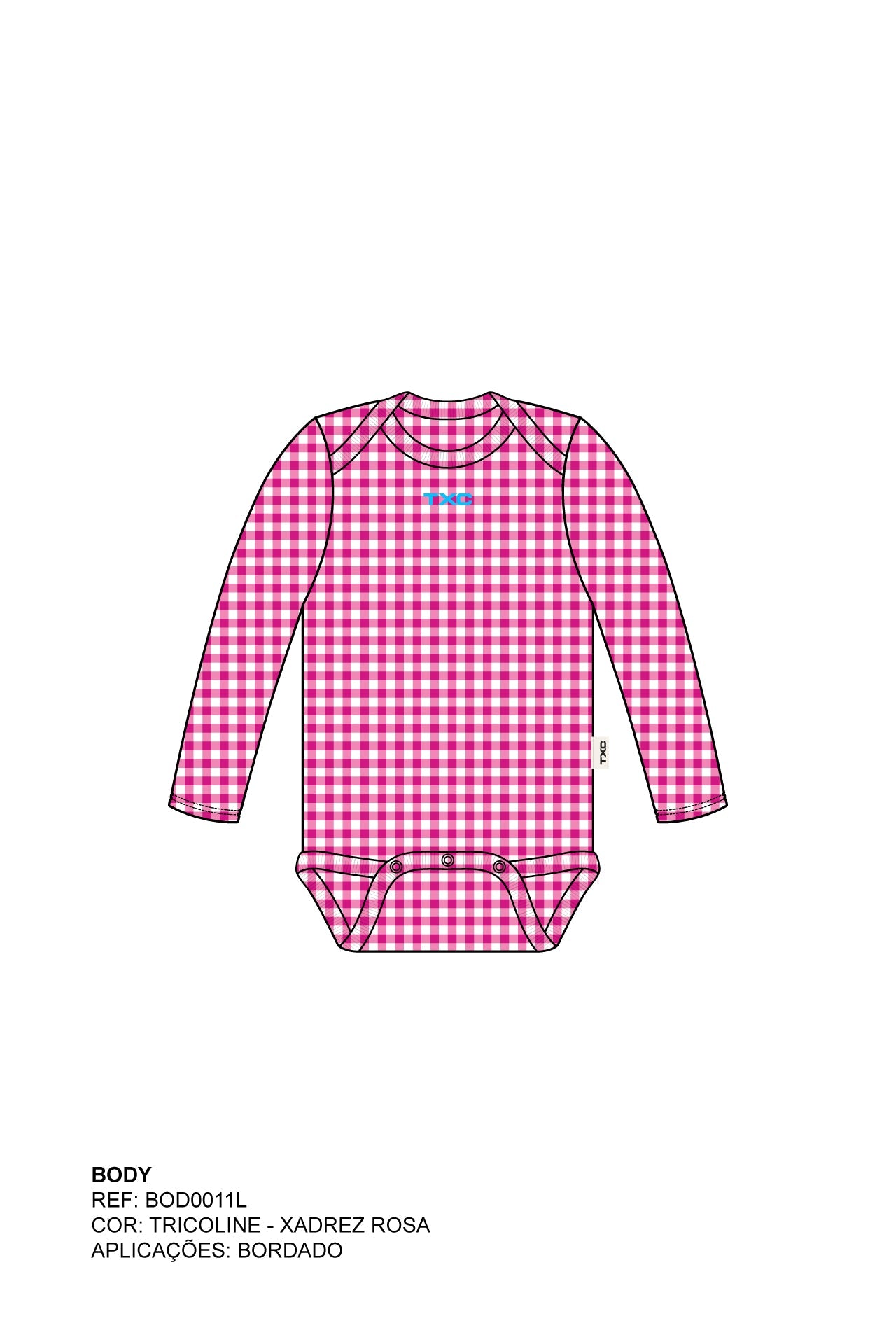 BODY REGULAR MALHA BORDADO BOD00011L - TXC