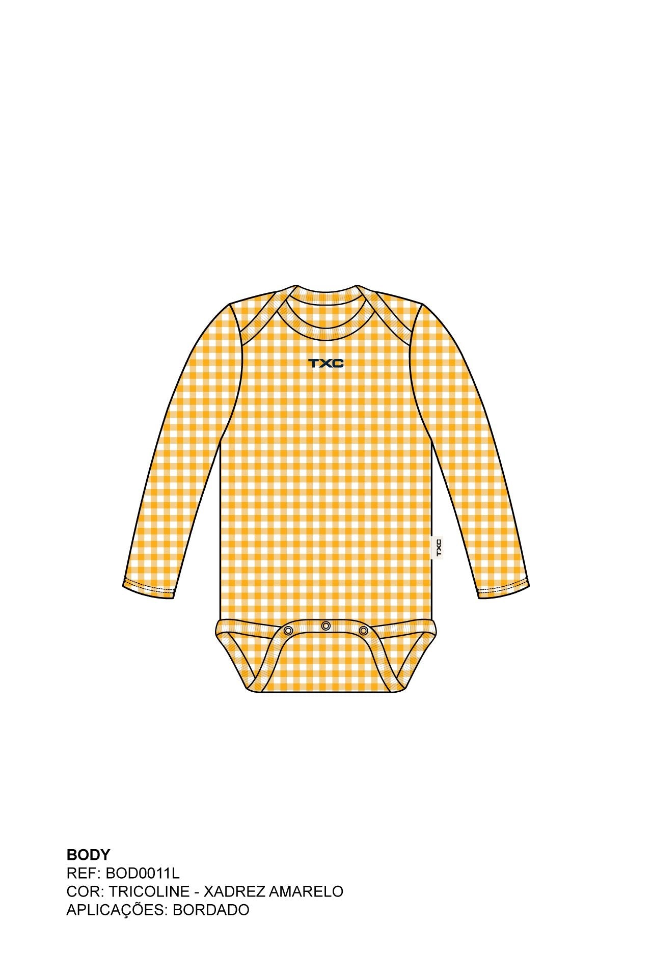 BODY REGULAR MALHA BORDADO BOD00011L - TXC