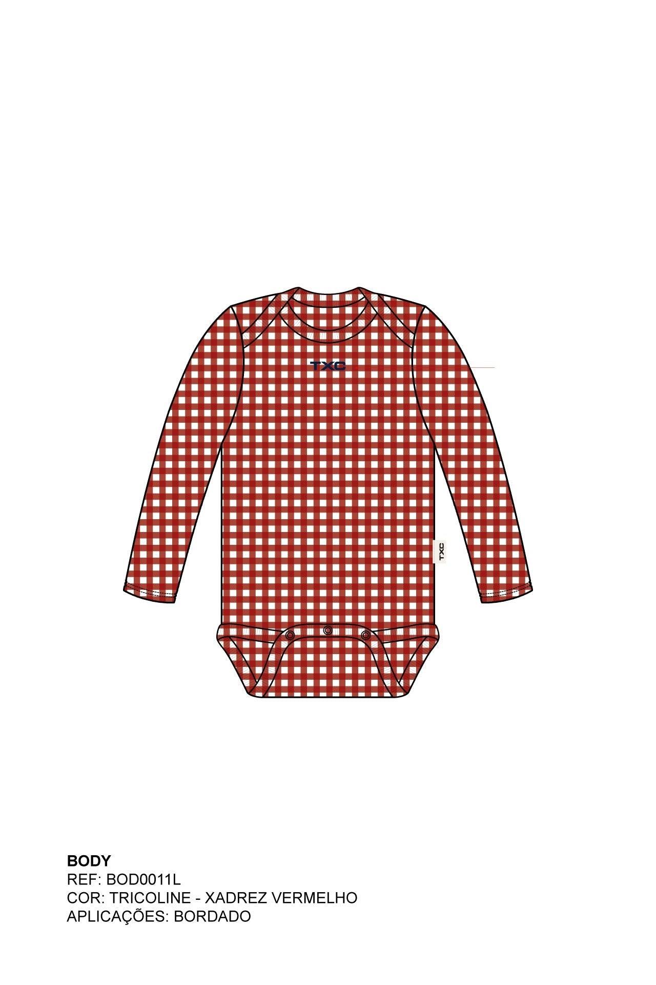 BODY REGULAR MALHA BORDADO BOD00011L - TXC