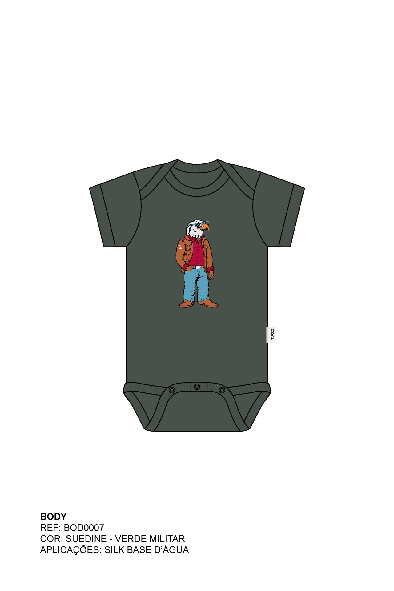 BODY REGULAR MALHA ESTAMPADO BOD0007 - TXC