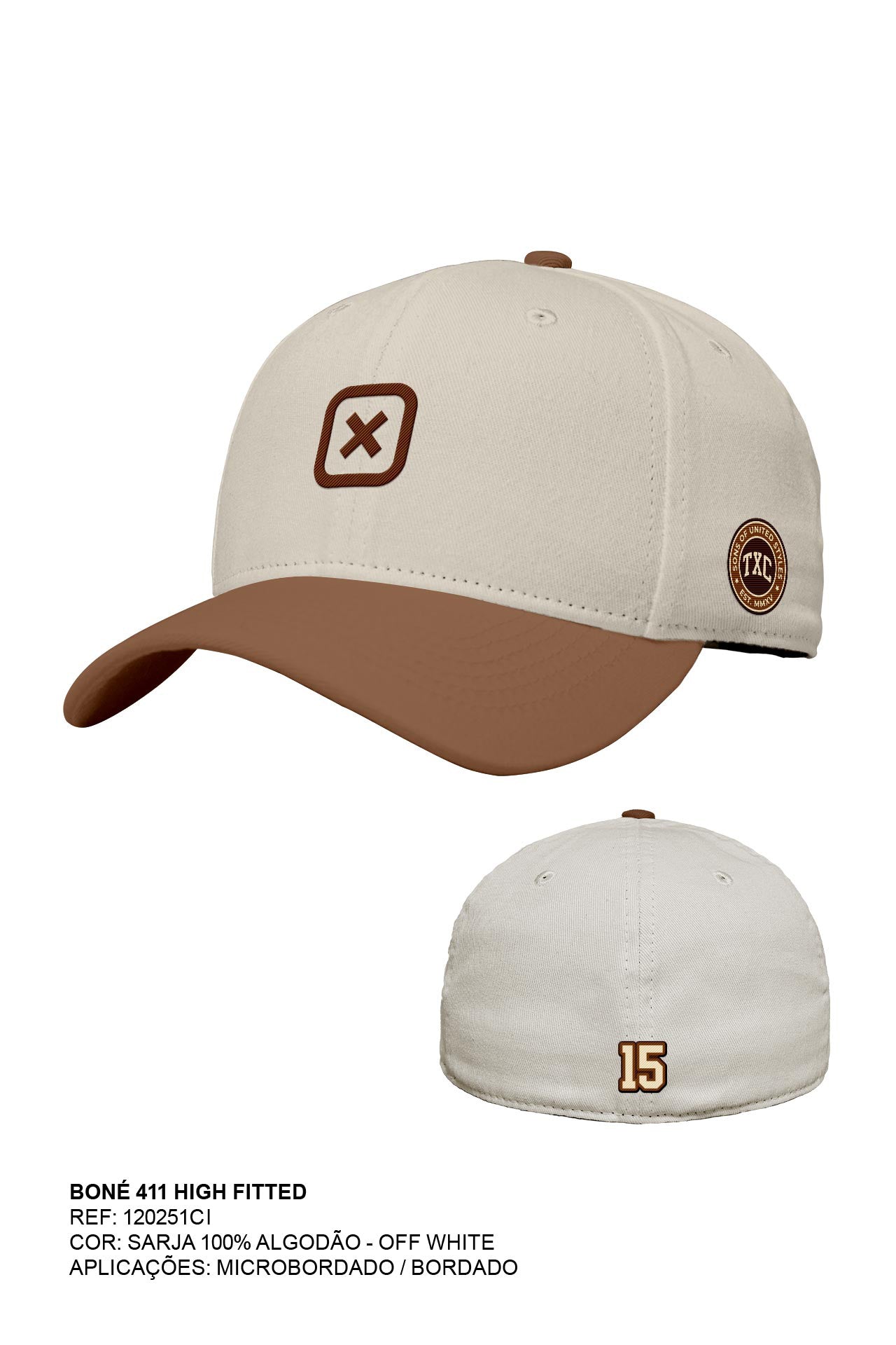 BONE HIGH FITTED SARJA BORDADO 120251Ci - TXC