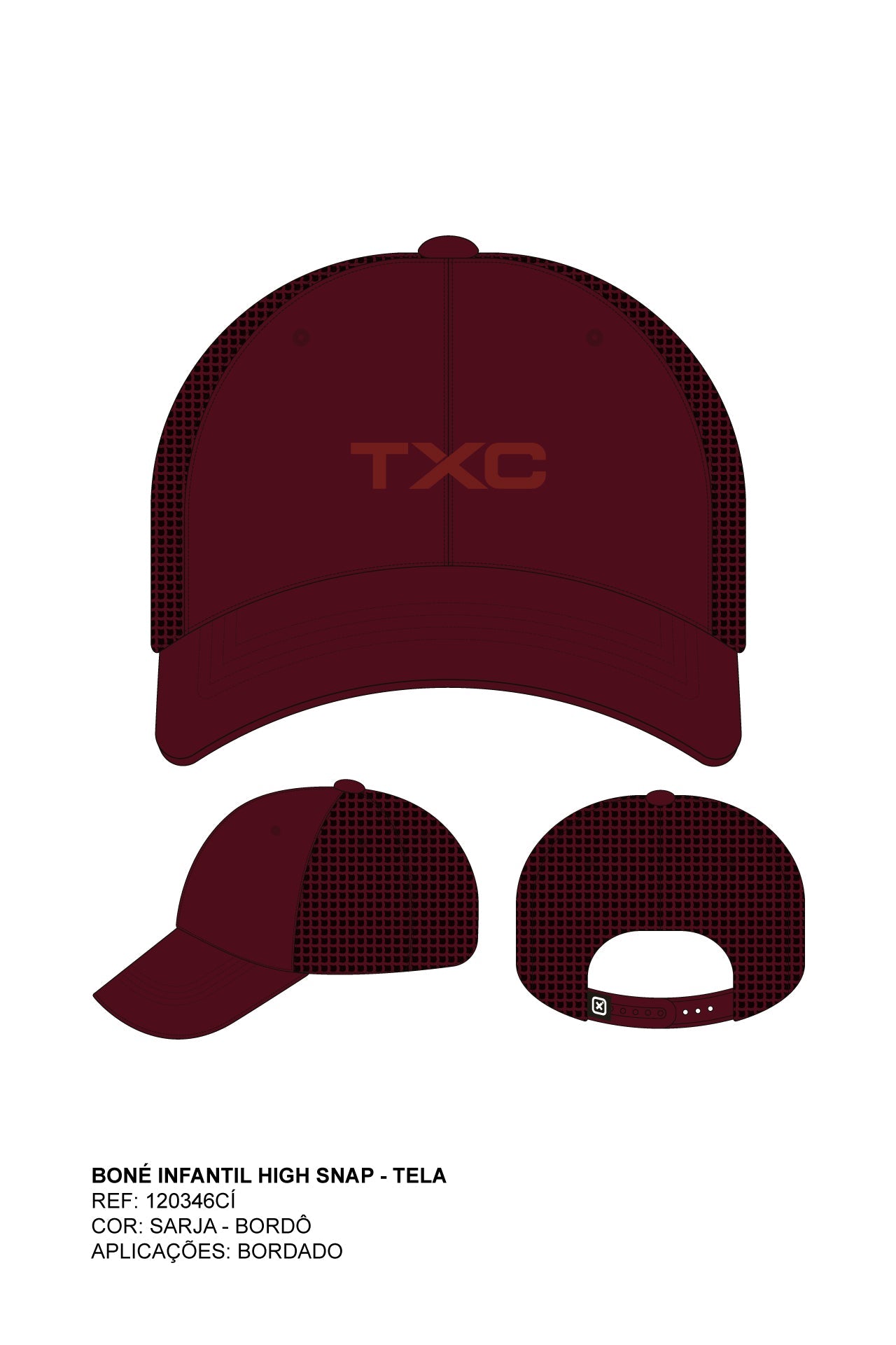 BONE HIGH SNAP BORDADO 120346Ci - TXC