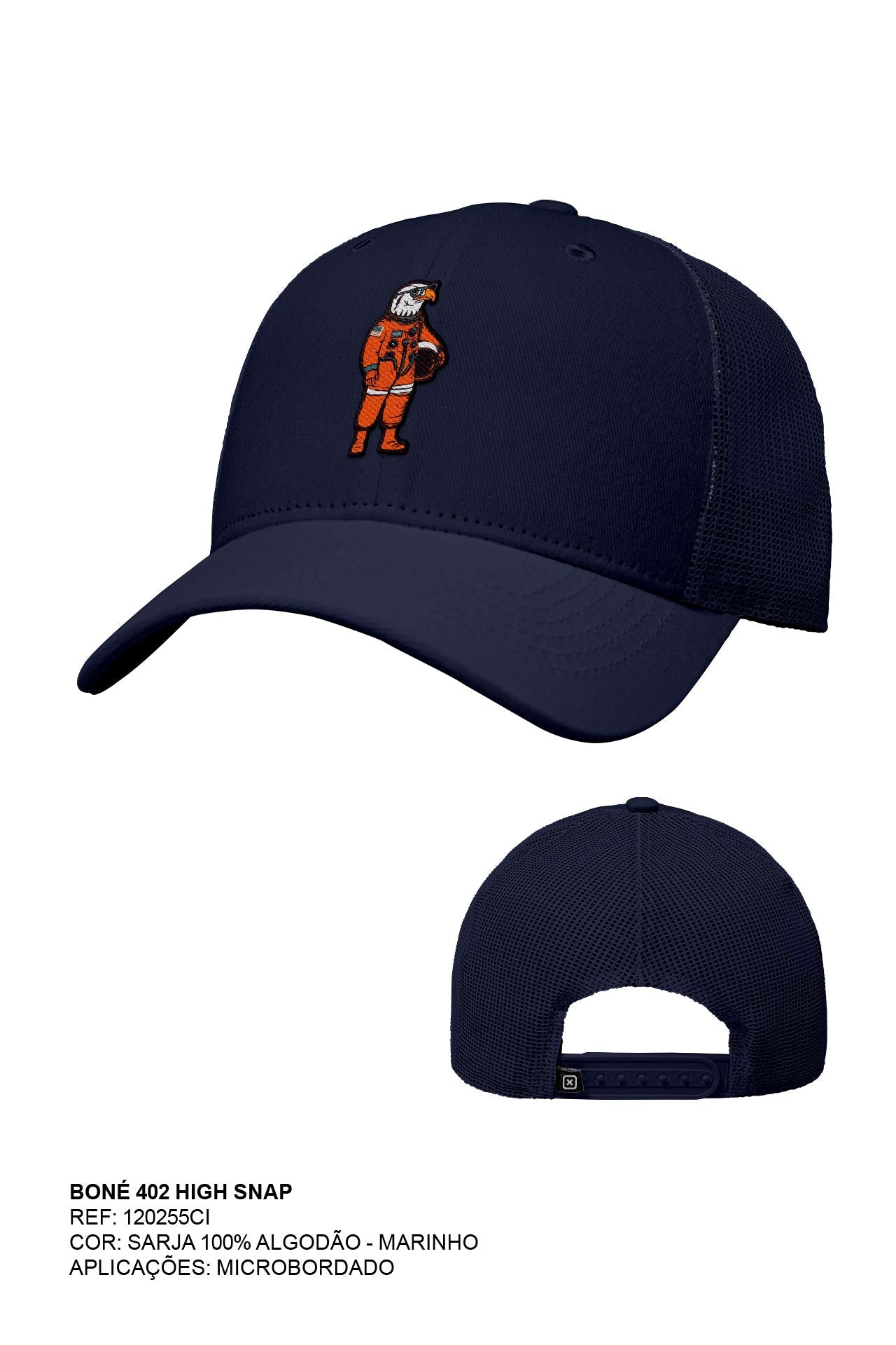 BONE HIGH SNAP SARJA BORDADO 120255Ci - TXC