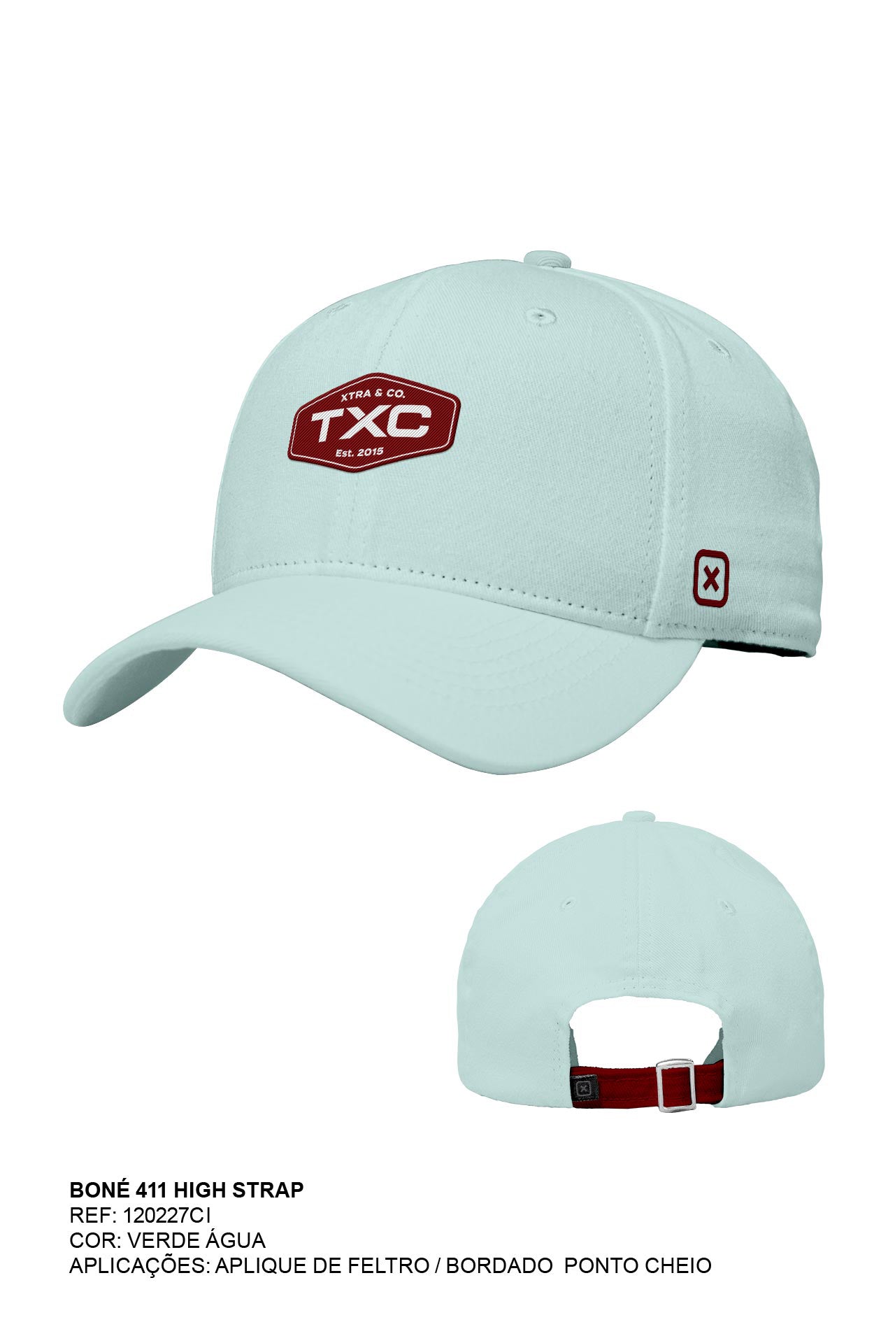 BONE HIGH STRAP SARJA BORDADO 120227Ci - TXC