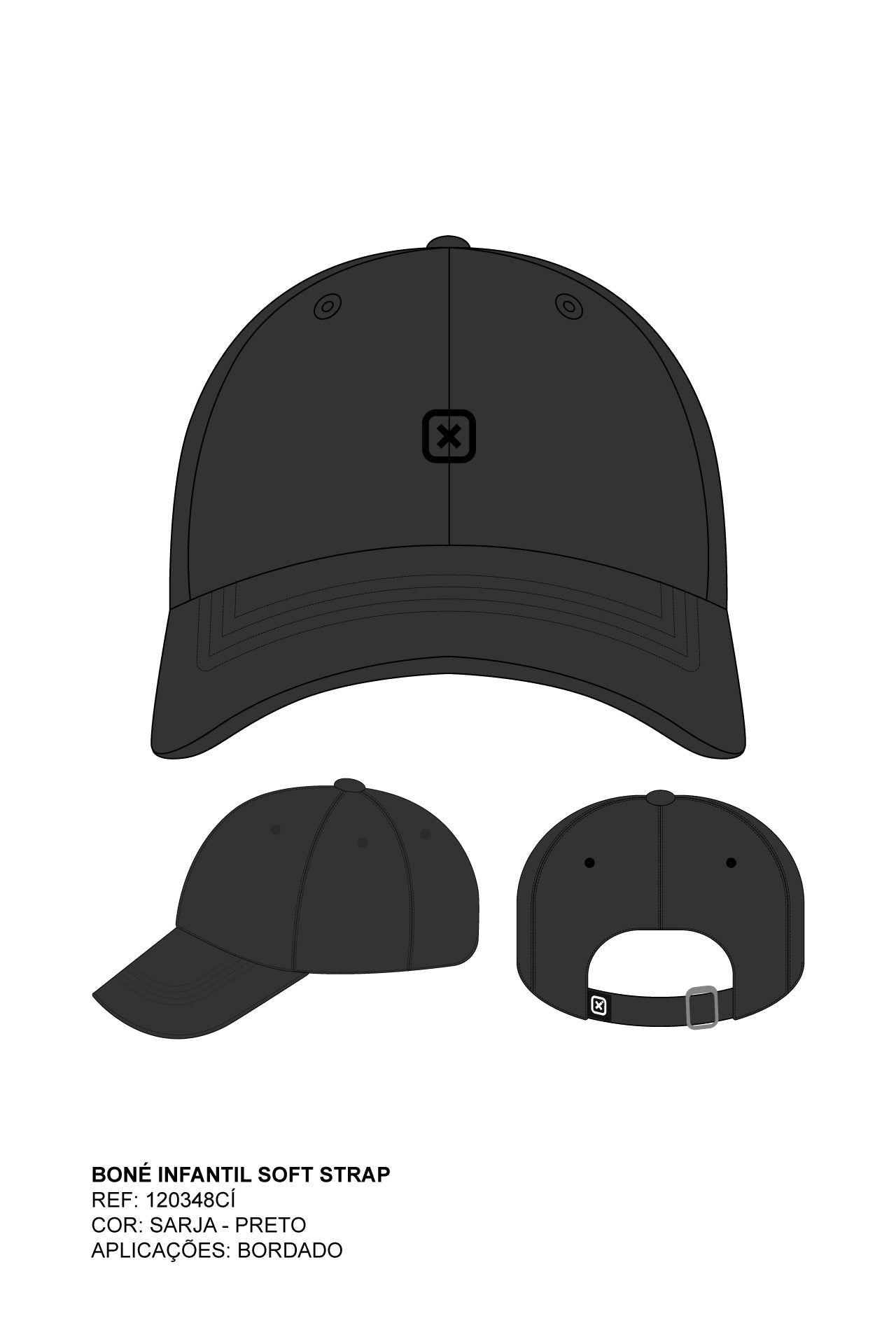 BONE SOFT STRAP BORDADO 120348Ci - TXC