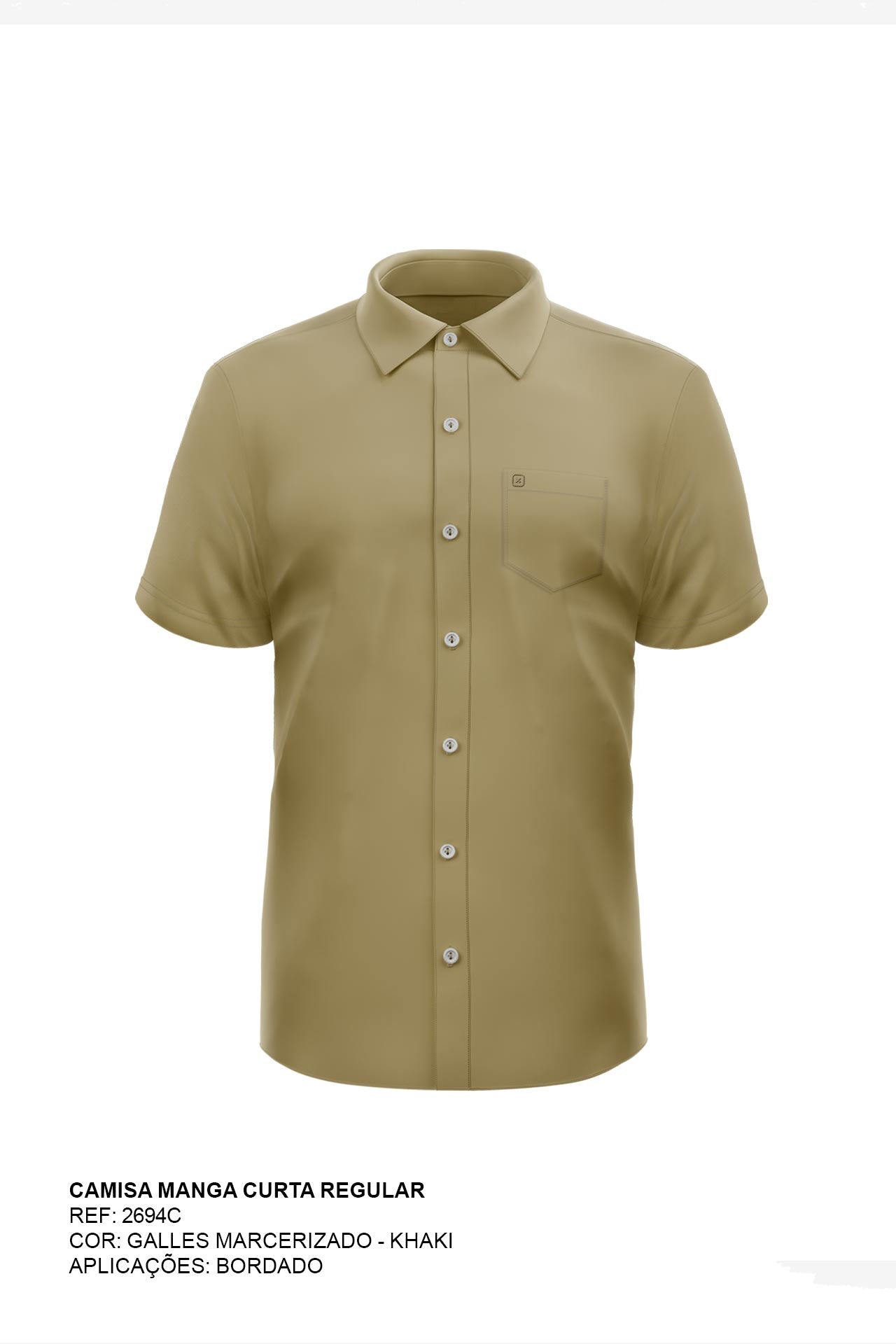 Camisa Classic Manga Curta Tricoline - 2694C - TXC