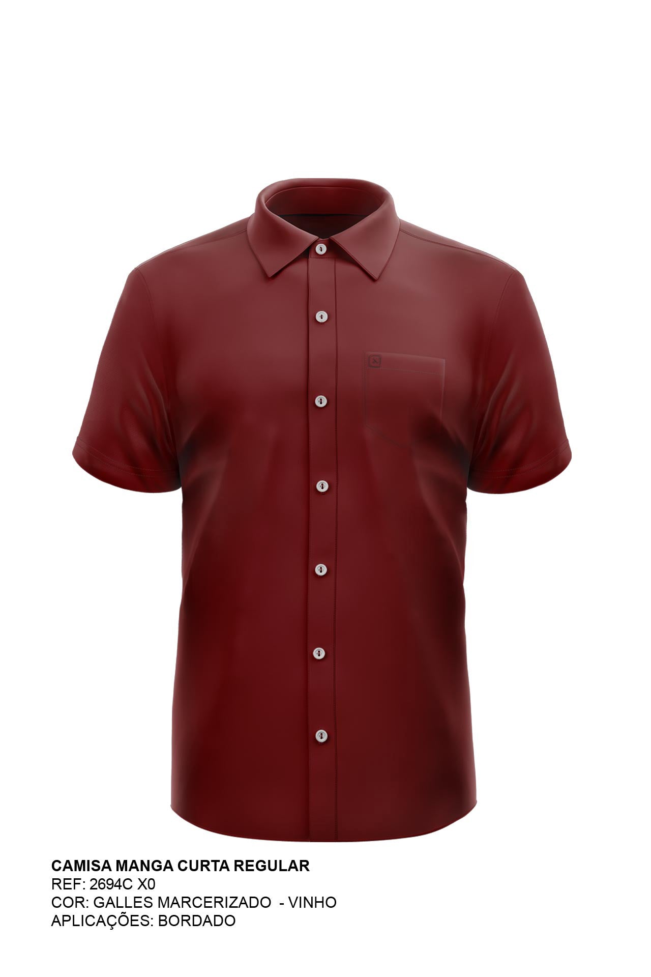 Camisa Classic Manga Curta Tricoline - 2694C - TXC