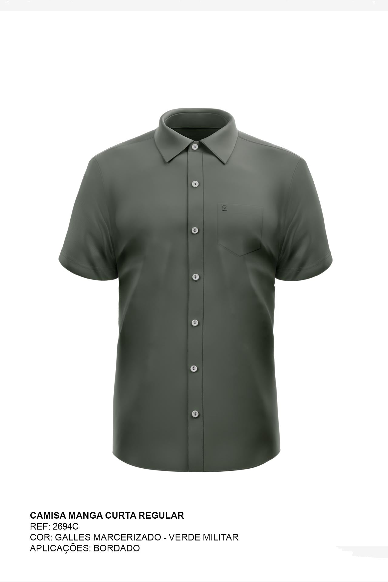 Camisa Classic Manga Curta Tricoline - 2694C - TXC