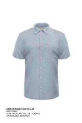 Camisa custom INFANTIL MC xadrez 29082Ci - TXC