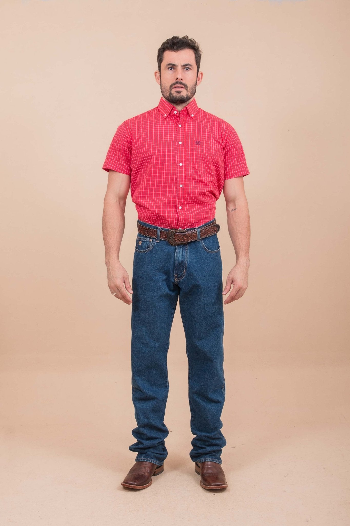 Camisa Custom Xadrez X3 Manga Curta - 2712C - TXC