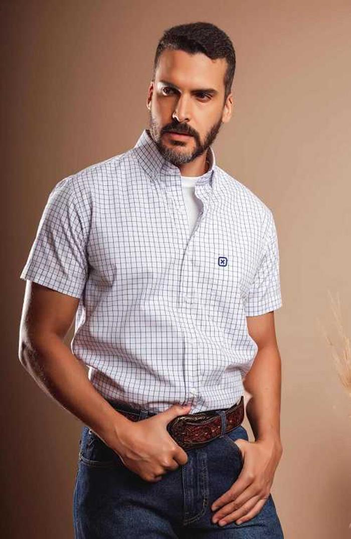Camisa Custom Xadrez X3 Manga Curta - 2725C - TXC