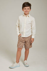 Camisa Infantil Custom Ml Slim Bordada - 2994Li - TXC