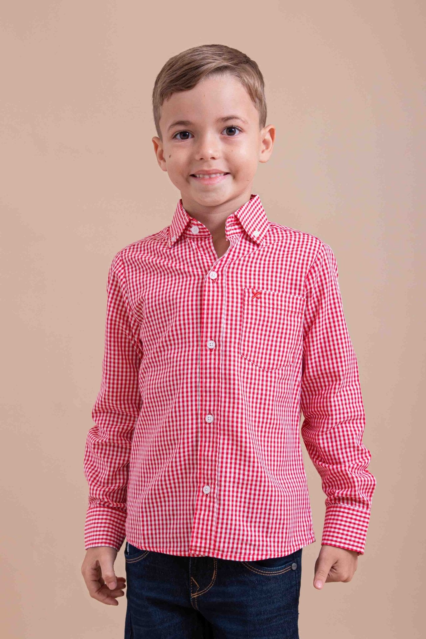 Camisa Infantil Custom Ml Xadrez - 2705li - TXC