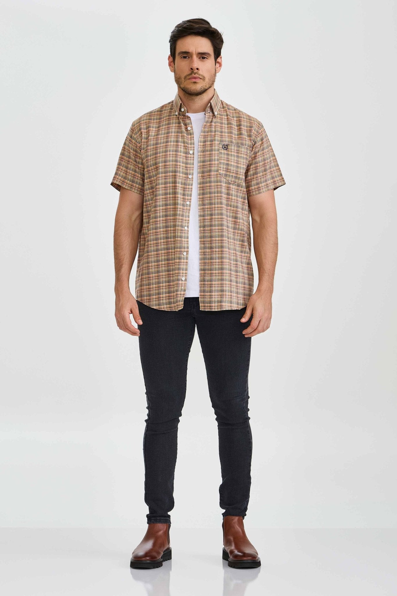 CAMISA REGULAR OXFORDINE BORDADA 29288C - TXC