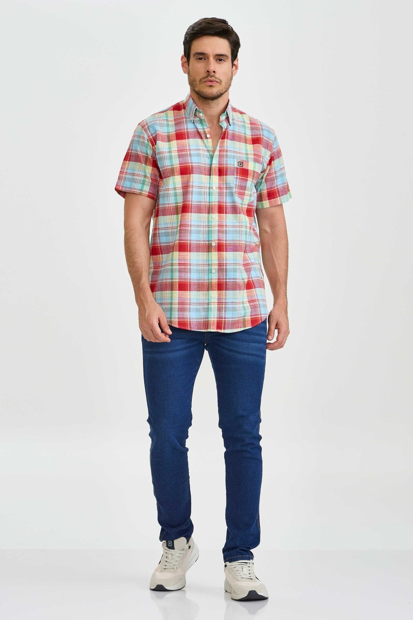CAMISA REGULAR TAFETA BORDADA 29320C - TXC