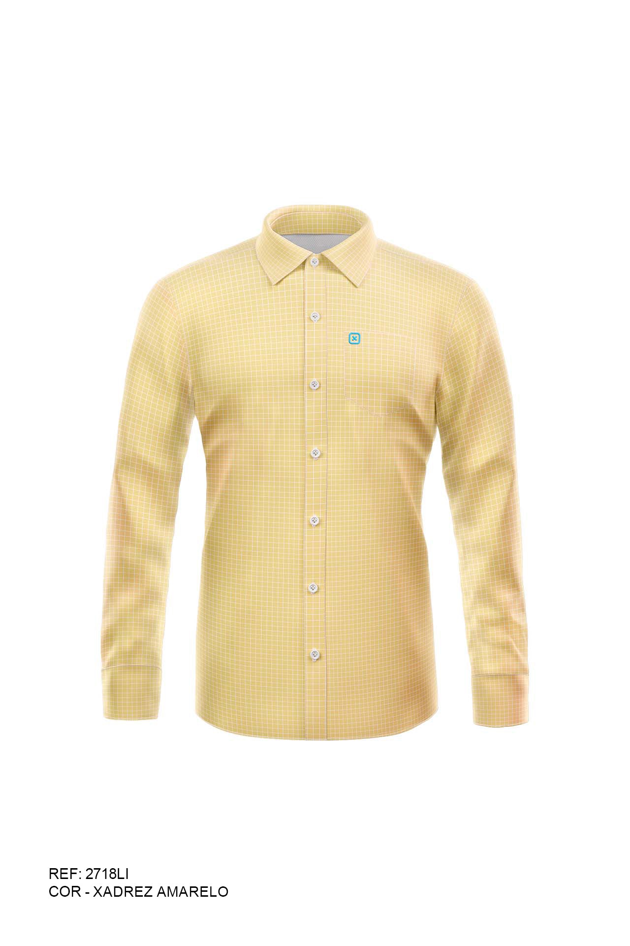 CAMISA REGULAR TRICOLINE BORDADA 2718Li - TXC