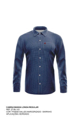CAMISA REGULAR TRICOLINE BORDADA 2718Li - TXC