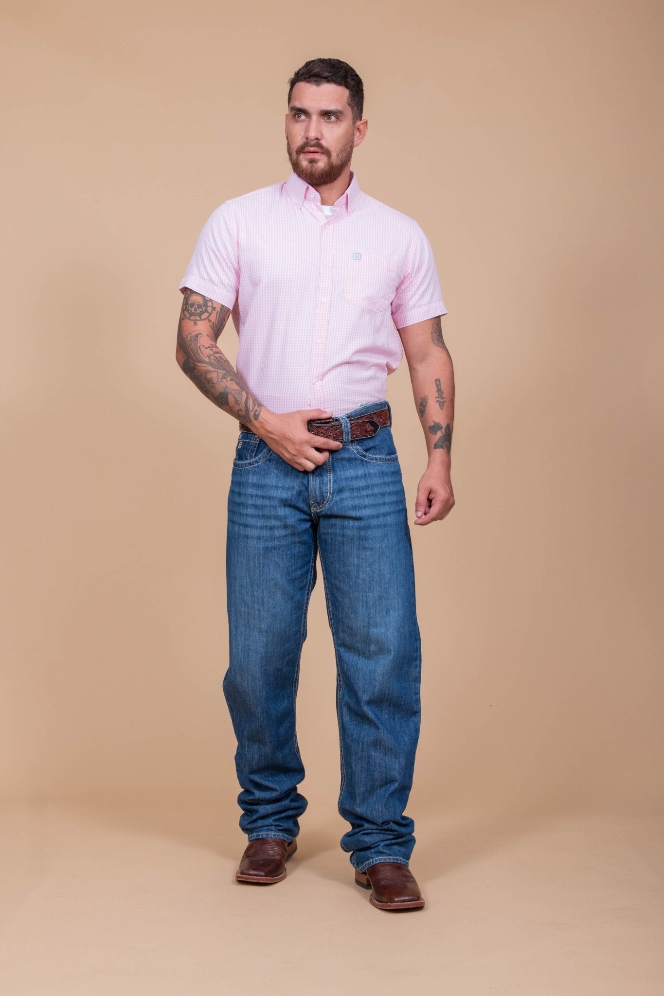 CAMISA REGULAR TRICOLINE BORDADA 2763C - TXC