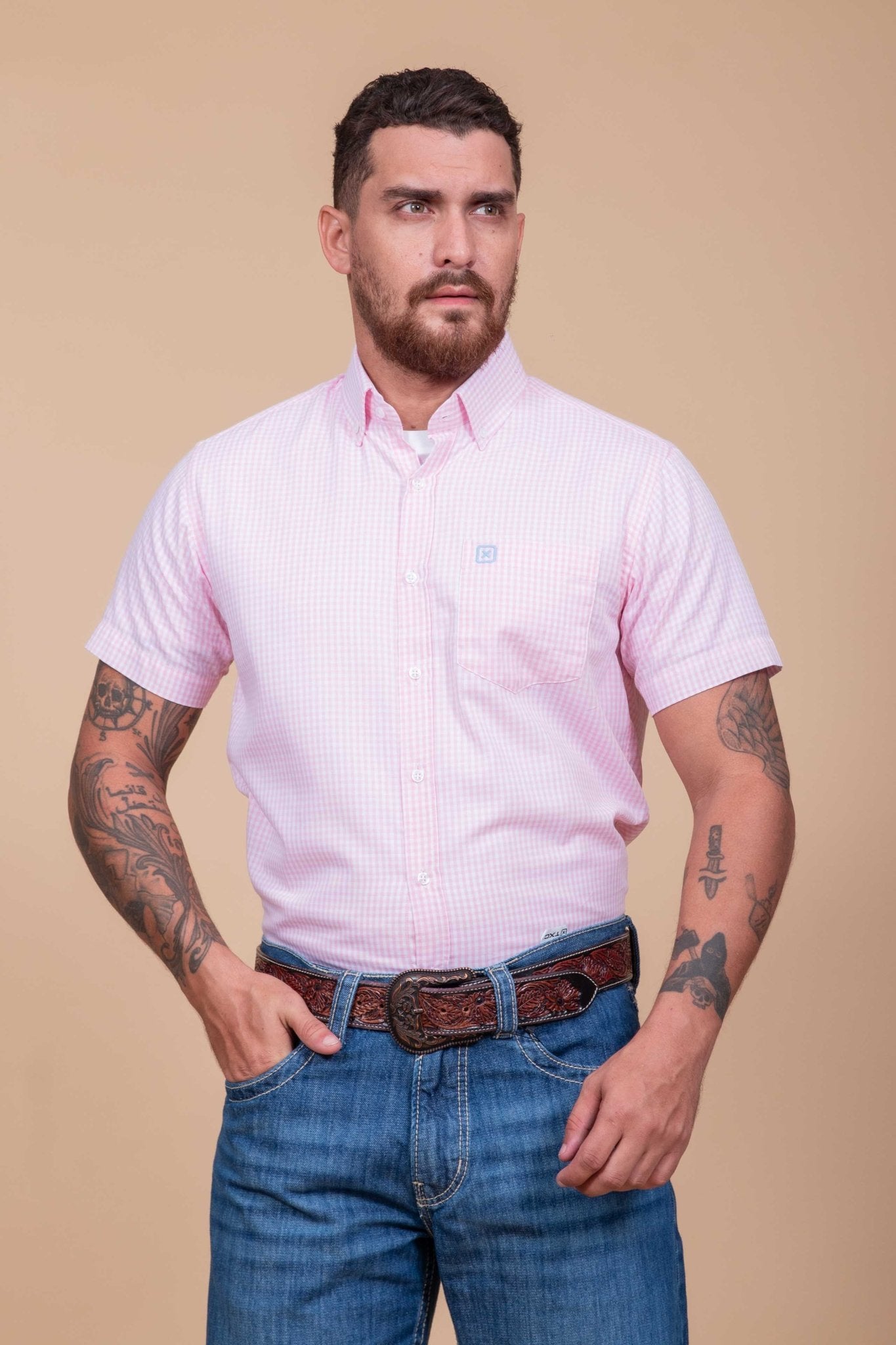 CAMISA REGULAR TRICOLINE BORDADA 2763C - TXC