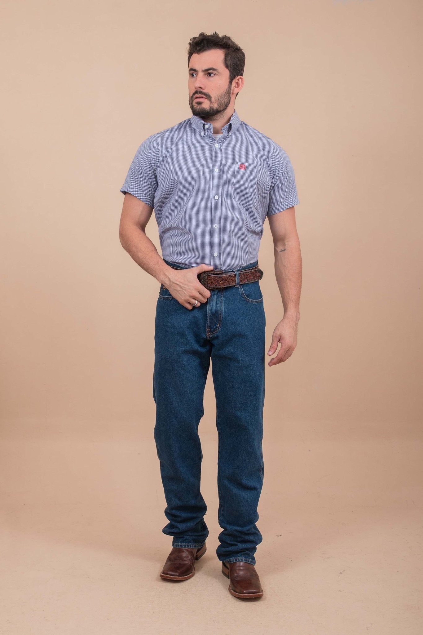 CAMISA REGULAR TRICOLINE BORDADA 2763C - TXC