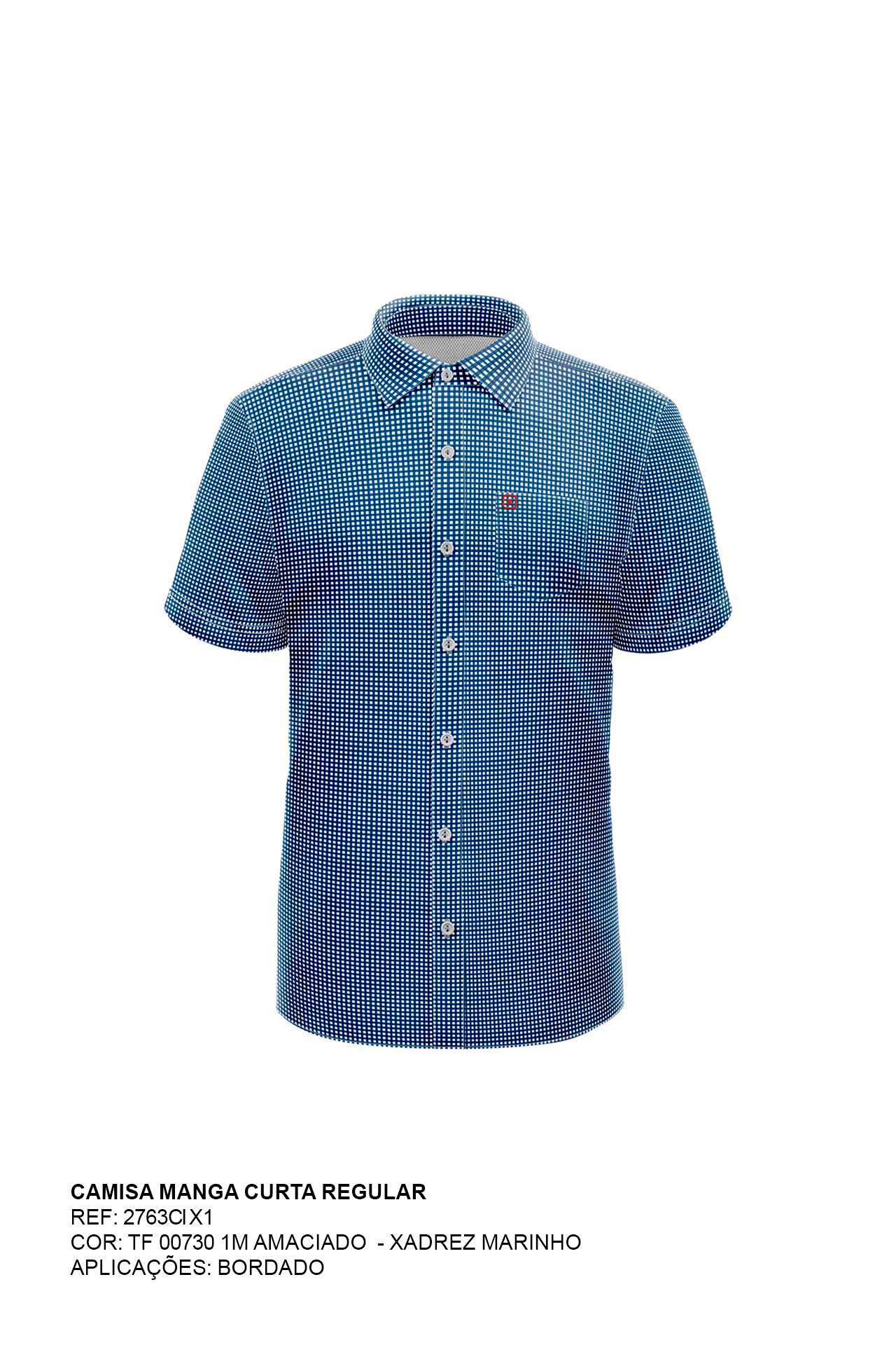 CAMISA REGULAR TRICOLINE BORDADA 2763Ci - TXC