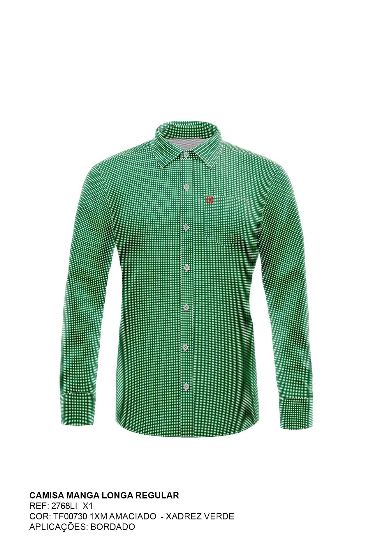CAMISA REGULAR TRICOLINE BORDADA 2768Li - TXC