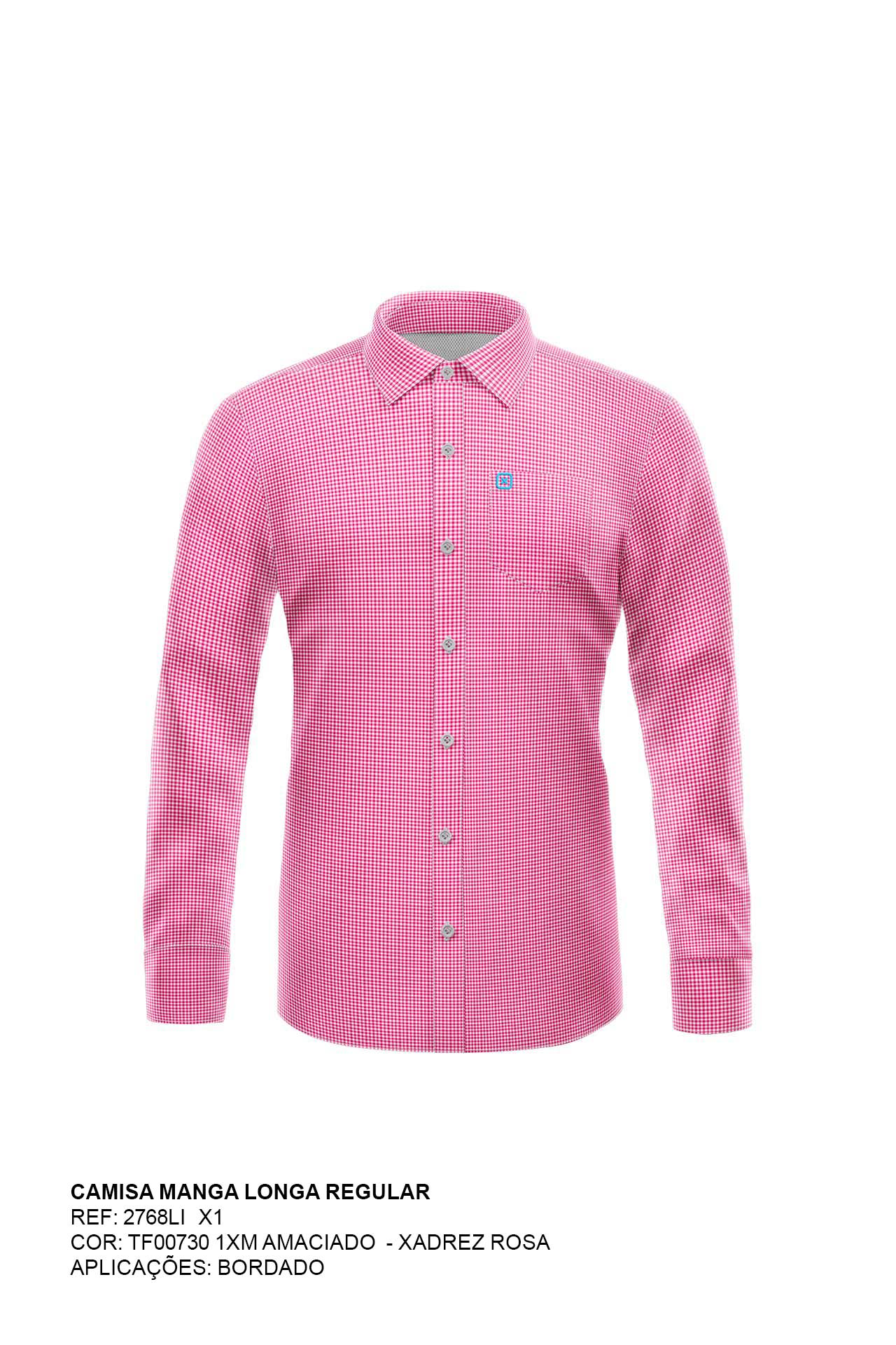 CAMISA REGULAR TRICOLINE BORDADA 2768Li - TXC