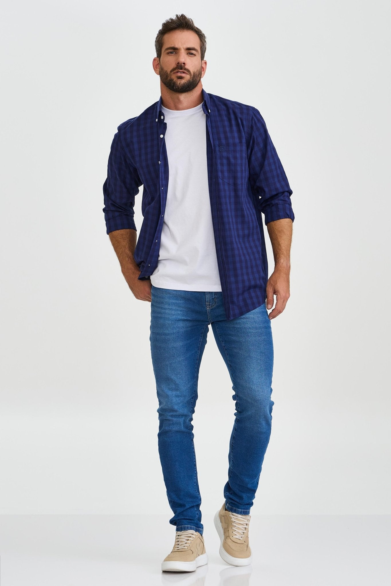 CAMISA REGULAR TRICOLINE BORDADA 29297L - TXC