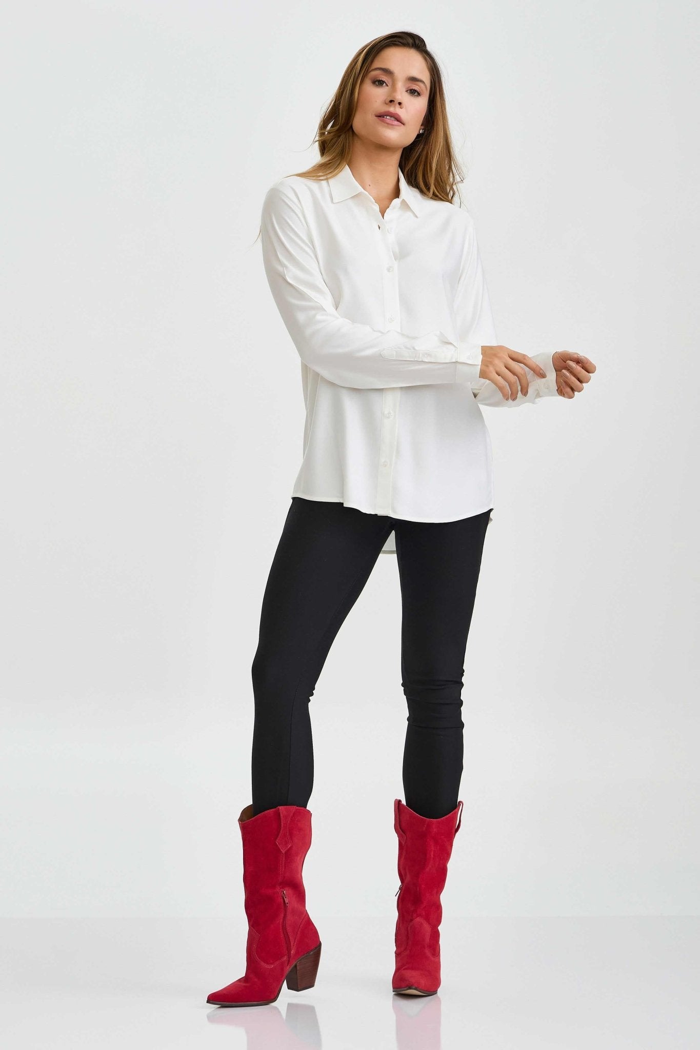 CAMISA REGULAR VISCOSE BORDADA 12318L - TXC