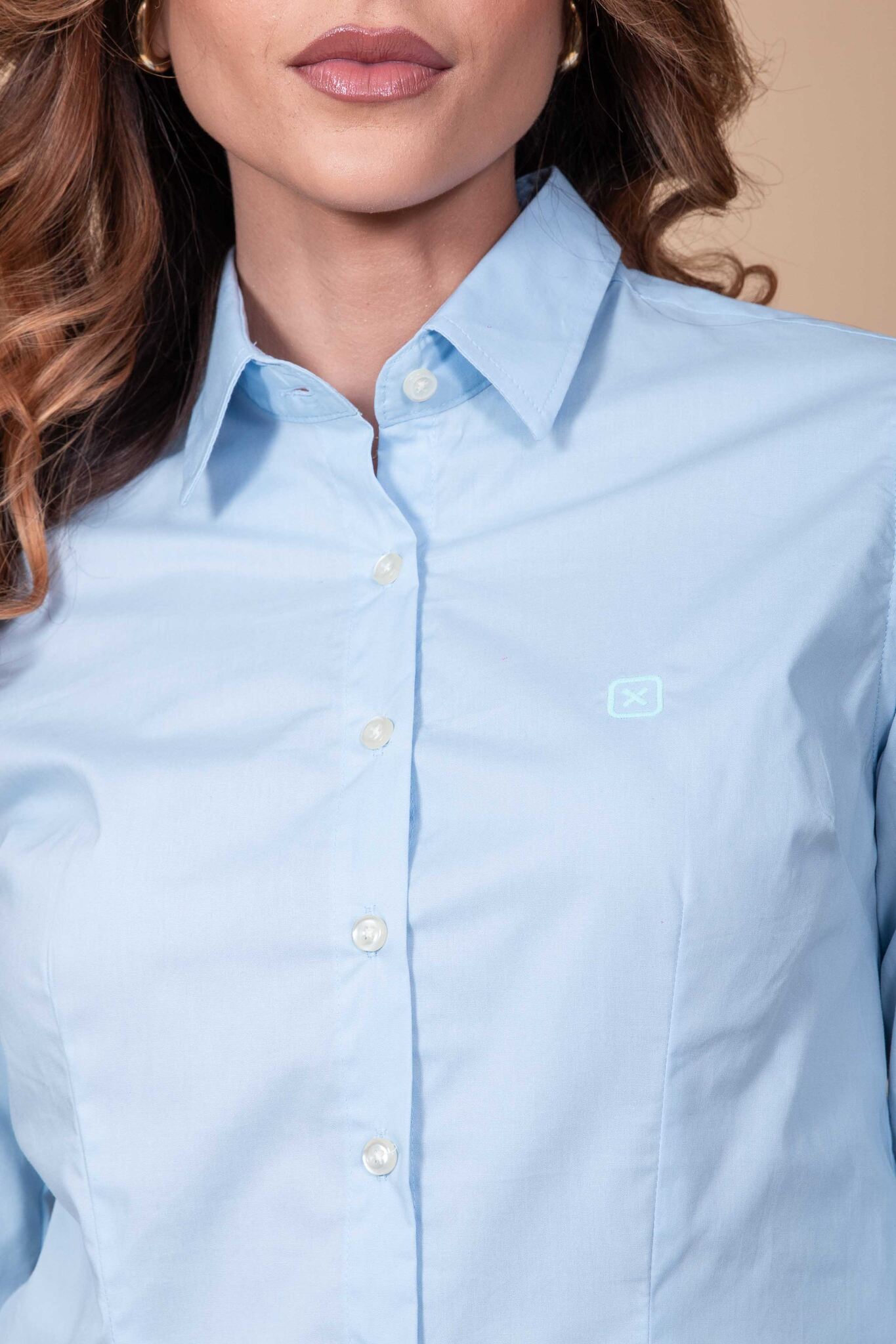 CAMISA SLIM TRICOLINE LISA BORDADA 12058L X0 - TXC