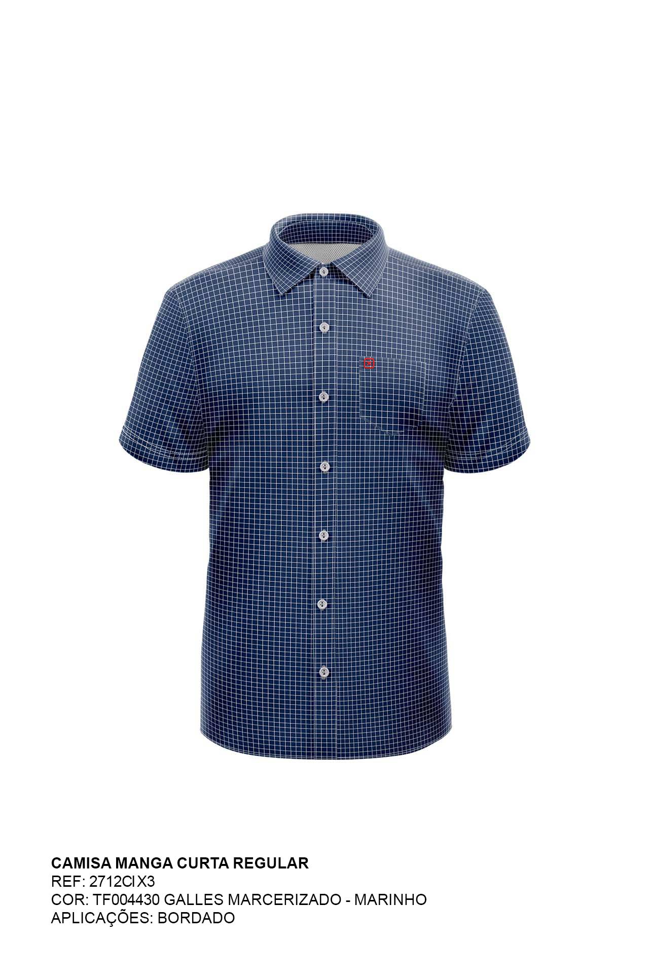 CAMISA X - SIZE MC XADREZ 2712CP - TXC