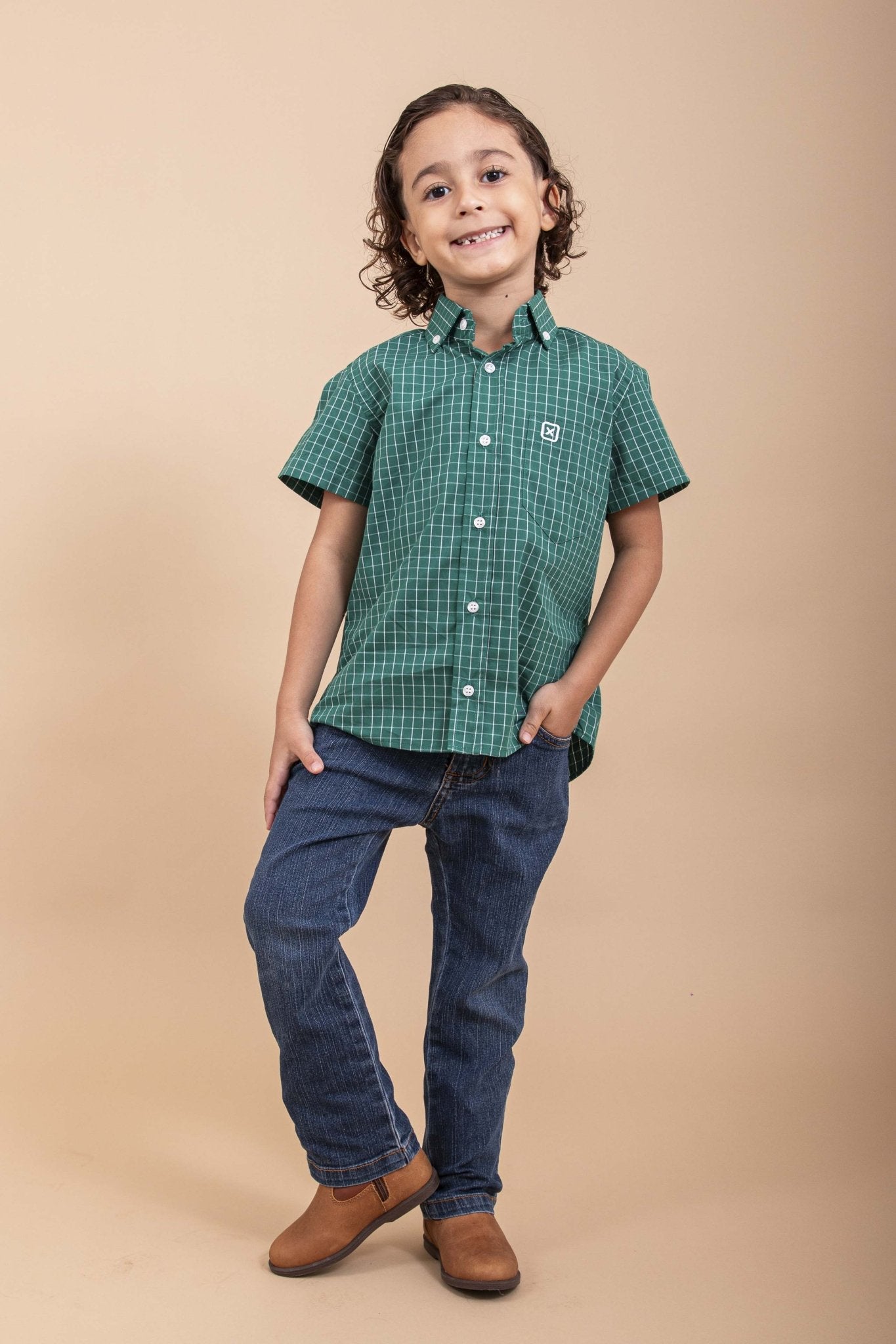 Camisa Xadrez Infantil Manga Curta - 2712ci - TXC