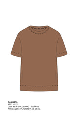 CAMISETA REGULAR MALHA COM PLAQUINHA 51112 - TXC