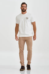 CAMISETA REGULAR MEIA MALHA PENTEADA BORDADA 192442 - TXC