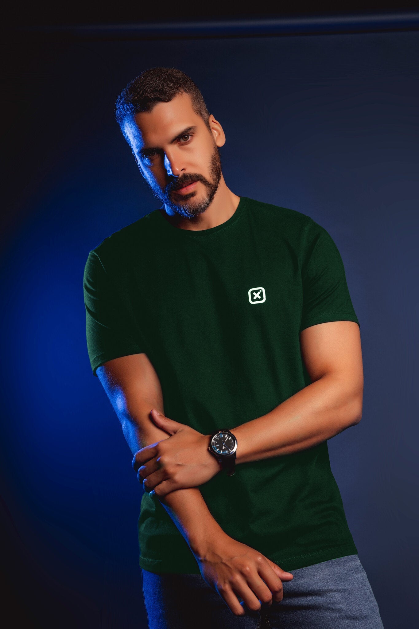 CAMISETA REGULAR MEIA MALHA PENTEADA ESTAMPADA 191380 - TXC