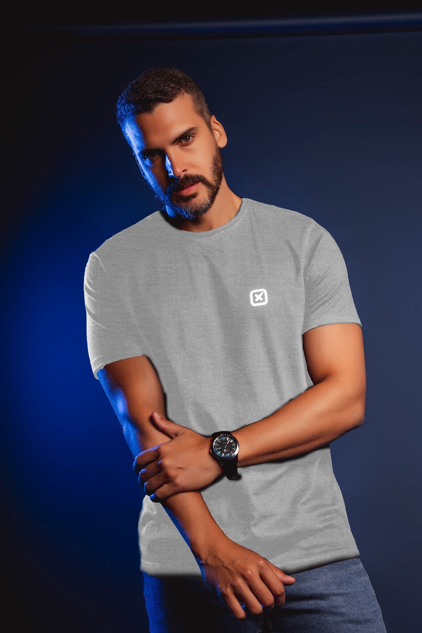 CAMISETA REGULAR MEIA MALHA PENTEADA ESTAMPADA 191380 - TXC