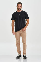 CAMISETA REGULAR MEIA MALHA PENTEADA ESTAMPADA 192423 - TXC