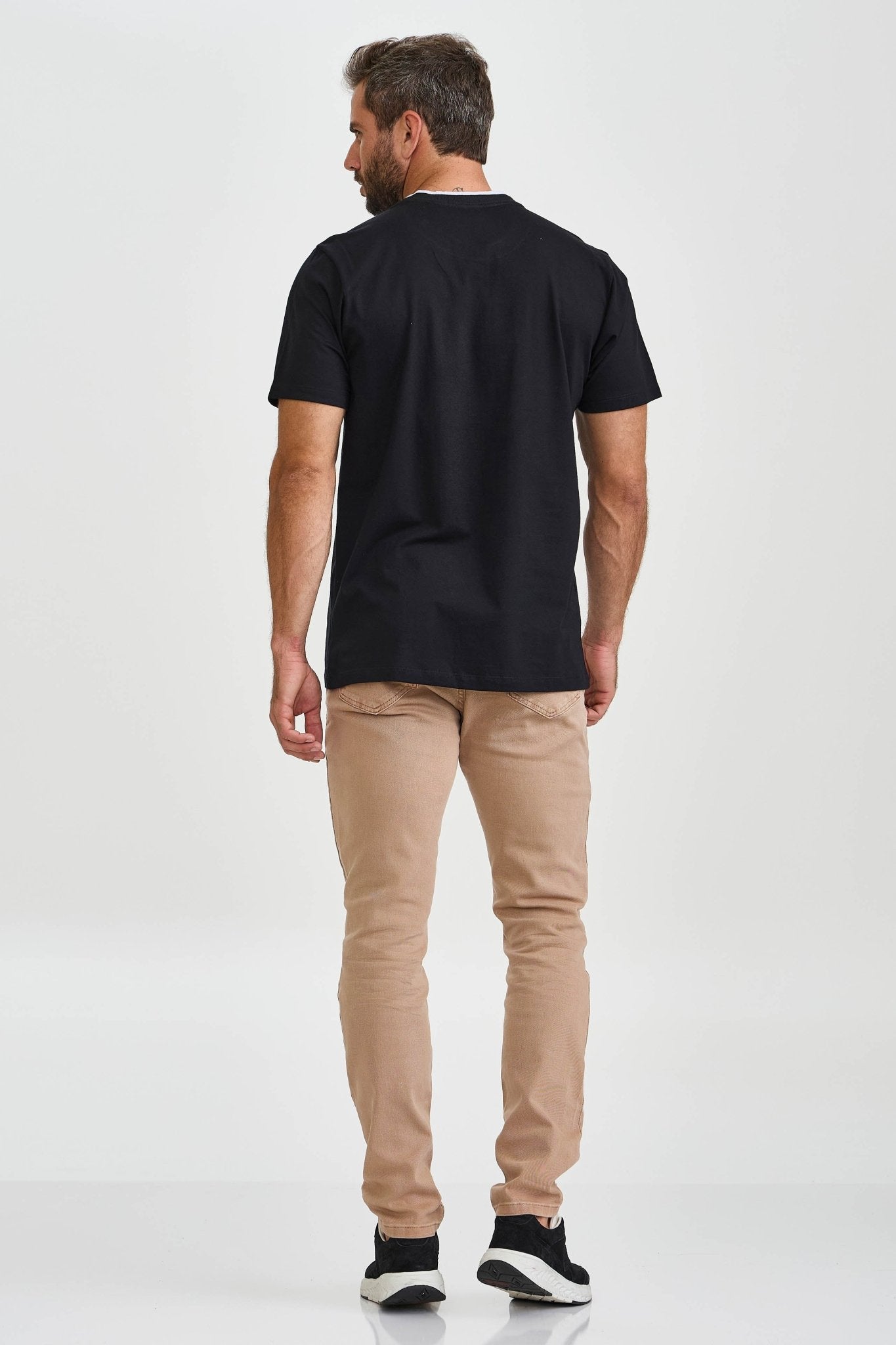 CAMISETA REGULAR MEIA MALHA PENTEADA ESTAMPADA 192423 - TXC