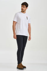 CAMISETA REGULAR MEIA MALHA PENTEADA ESTAMPADA 192438 - TXC