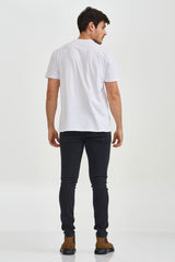 CAMISETA REGULAR MEIA MALHA PENTEADA ESTAMPADA 192438 - TXC