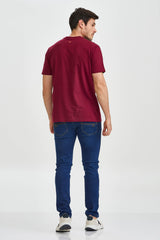 CAMISETA REGULAR MEIA MALHA PENTEADA ESTAMPADA 192457 - TXC