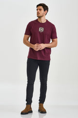 CAMISETA REGULAR MEIA MALHA PENTEADA ESTAMPADA 192466 - TXC