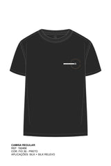 CAMISETA REGULAR MEIA MALHA PENTEADA ESTAMPADA 192468 - TXC