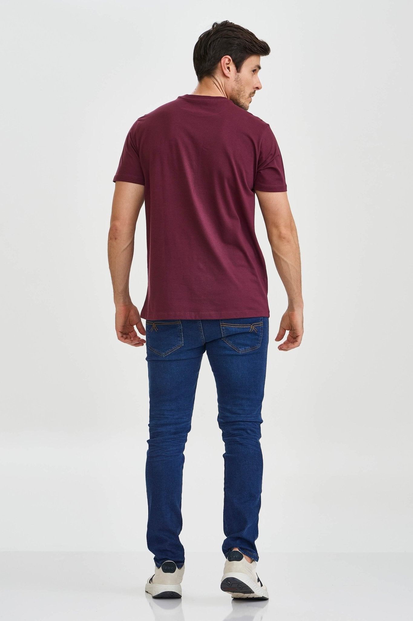 CAMISETA REGULAR MEIA MALHA PENTEADA ESTAMPADA 192468 - TXC