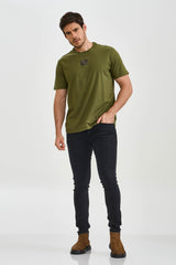 CAMISETA REGULAR MEIA MALHA PENTEADA ESTAMPADA 192479 - TXC