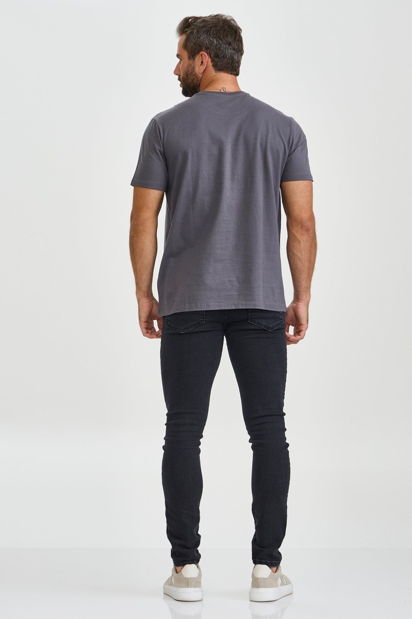 CAMISETA REGULAR MEIA MALHA PENTEADA ESTAMPADA 192493 - TXC