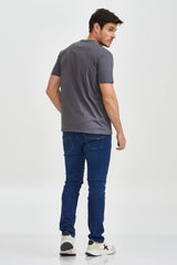 CAMISETA REGULAR MEIA MALHA PENTEADA ESTAMPADA 192498 - TXC