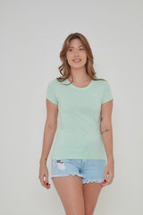 CAMISETA SLIM MEIA MALHA PENTEADA BORDADA 50367 - TXC