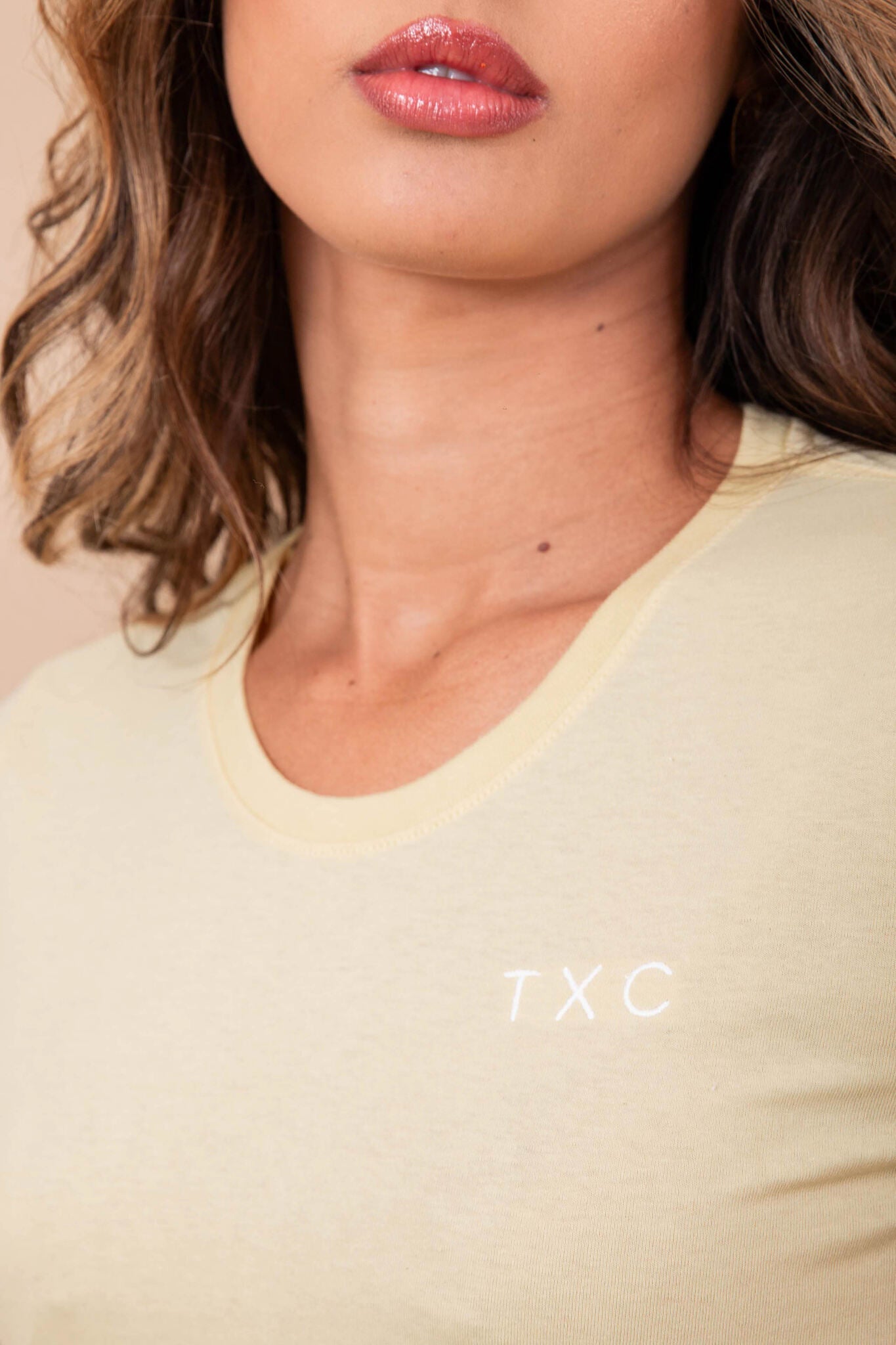 CAMISETA SLIM MEIA MALHA PENTEADA BORDADA 50367 - TXC